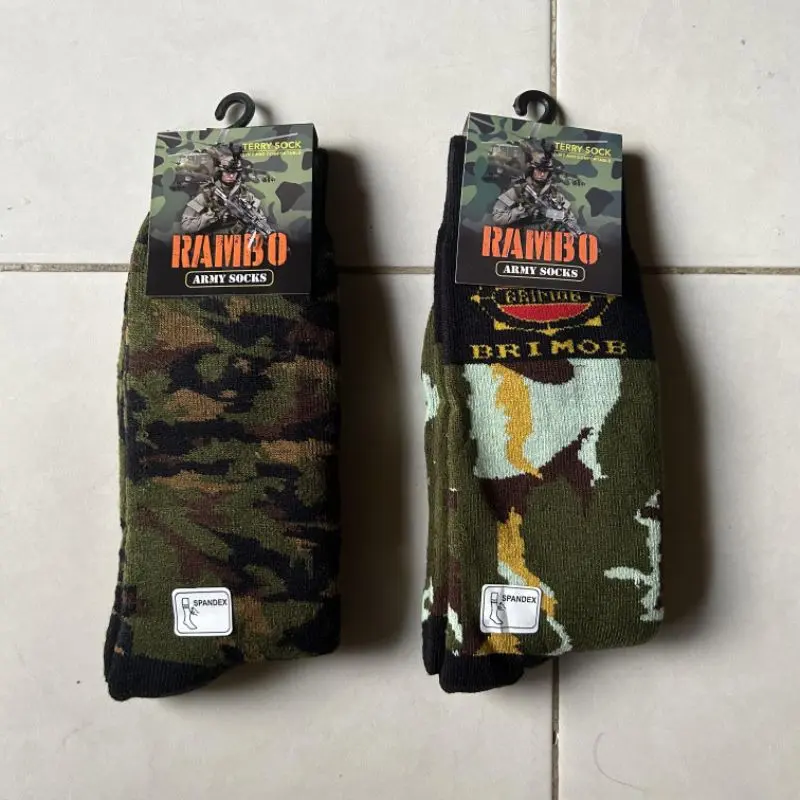 Kaos Kaki Motif Doreng Tebal Kaos kaki TNI Brimob 1