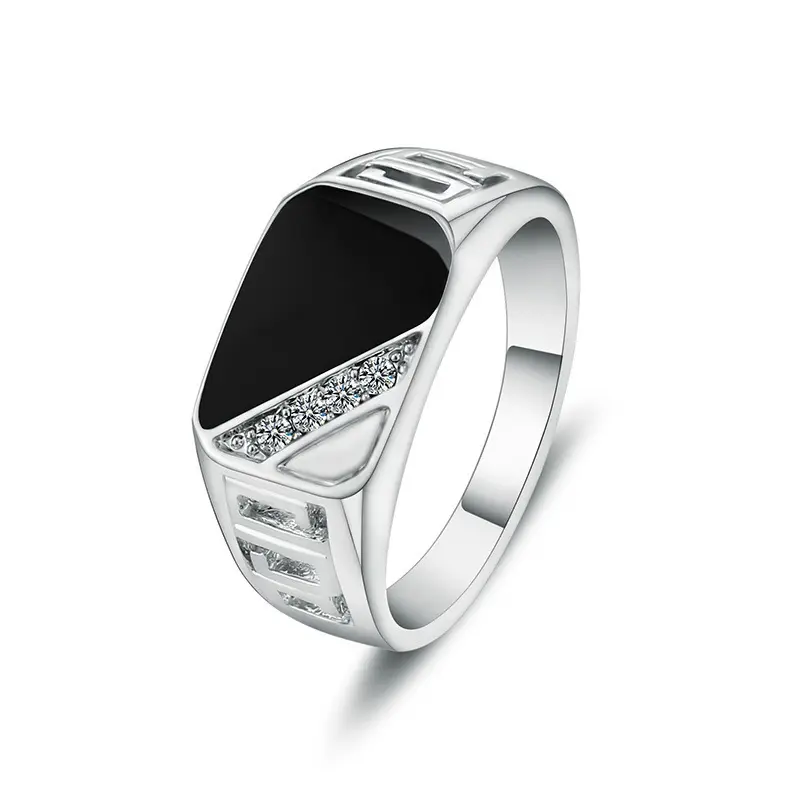 1pc Hot Selling Ring Europe and The United States Classic Square Fashion Male Ring Bracelet Jewelry