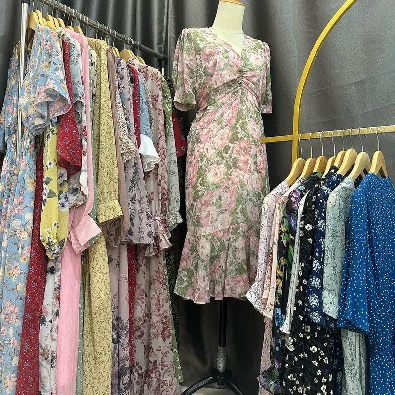 Dress bunga Wanita Motif Gaun Panjang 4