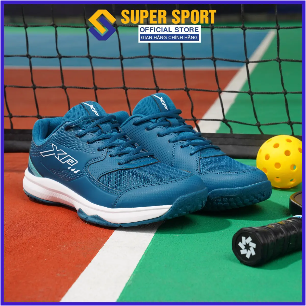 Giày Chơi Pickleball, Cầu Lông, Bóng Chuyền XP V200 Nam Nữ Chính Hãng Màu Xanh Lục – Đế Eva Siêu Nhẹ Chơi Sân Bê Tông Tốt