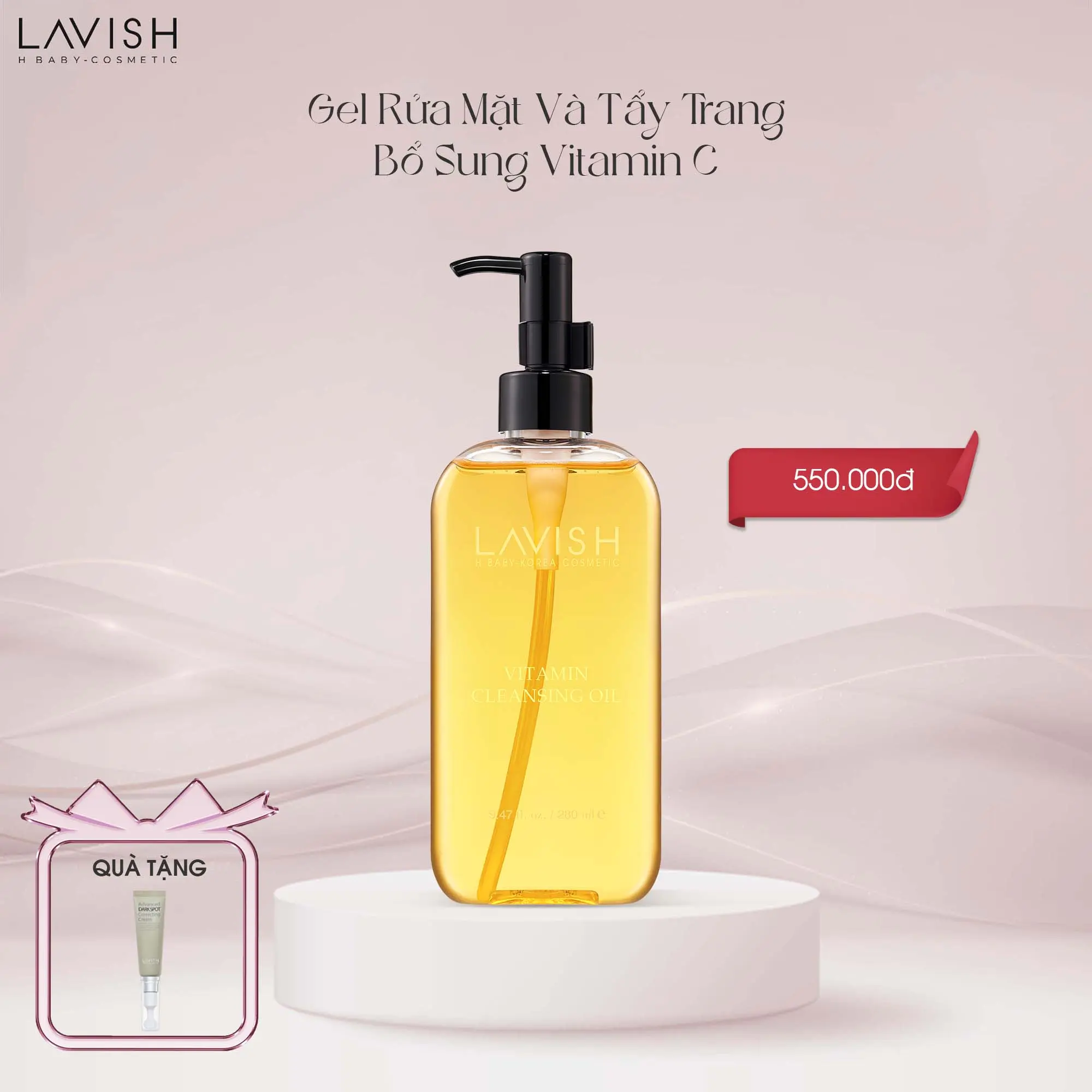 Gel Rửa Mặt Và Tẩy Trang Bổ Sung Vitamin  Lavish H Baby