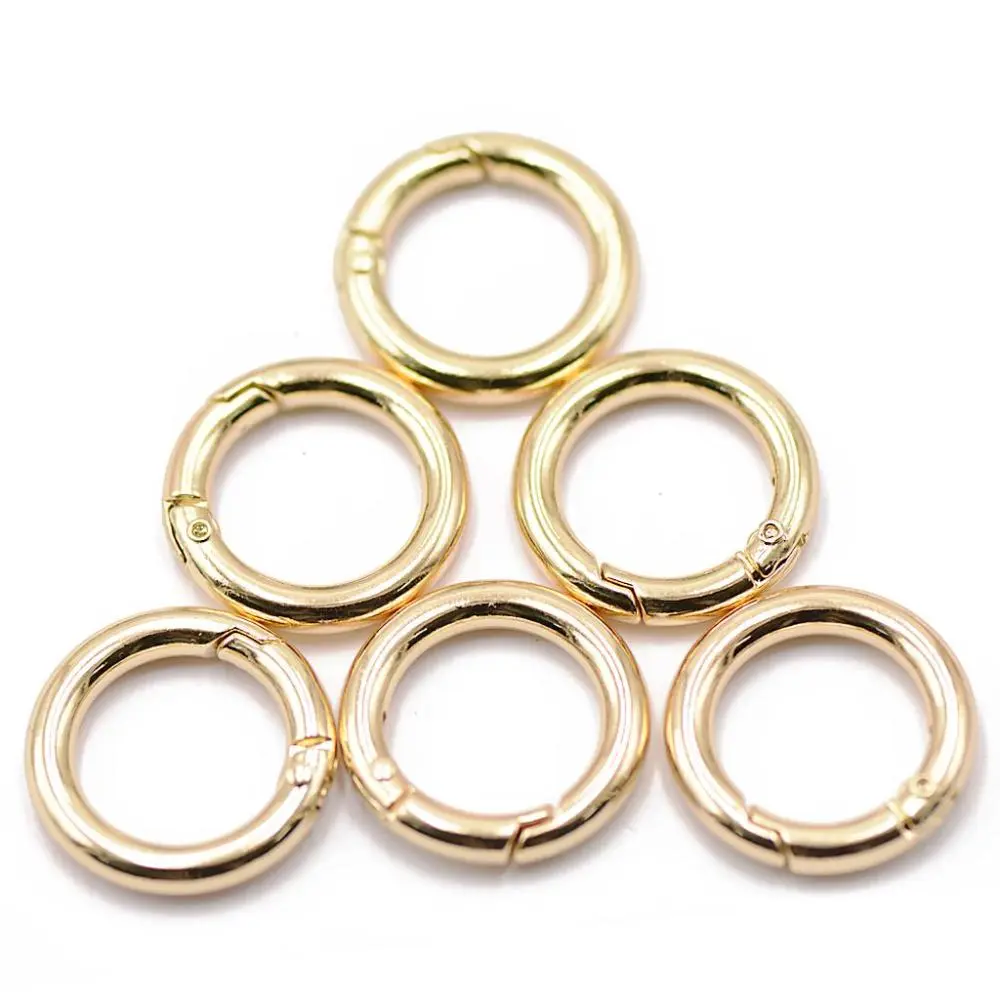 6pcs Keychain Keyring Climbing Hiking Circle Carabiner
