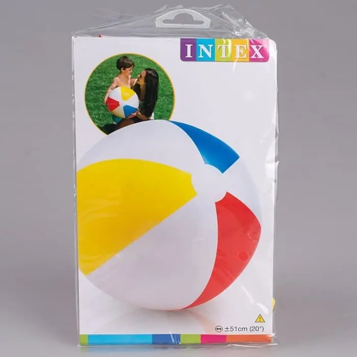 bola renang pantai kola mainan inflatable beach ball 61 cm intex 59030