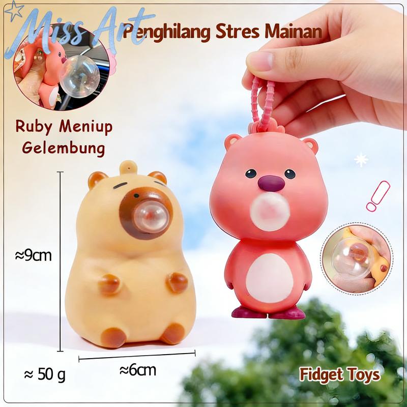 Loopy Bubble Squishy Gantungan Kunci Tas Viral Mainan Fidget Penghilang ...