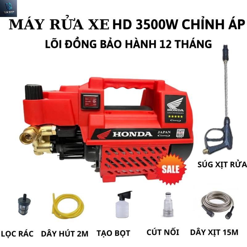 Máy Rửa Xe HD 3500w có chỉnh áp,lõi đồng,hàng nhập khẩu,BH 12 tháng