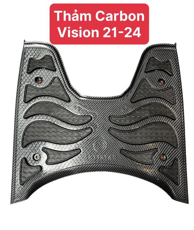 Thảm Để Chân Xe Vision 2024 - 2021 Carbon Cao Cấp