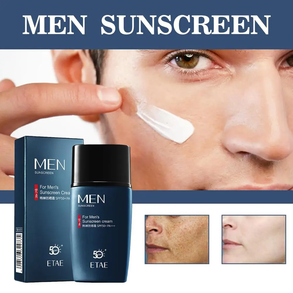 Spf 50+ Men's Sunscreen For Face Body Sun Block Refreshing Moisturizing Solar Blocker Protector L0K0