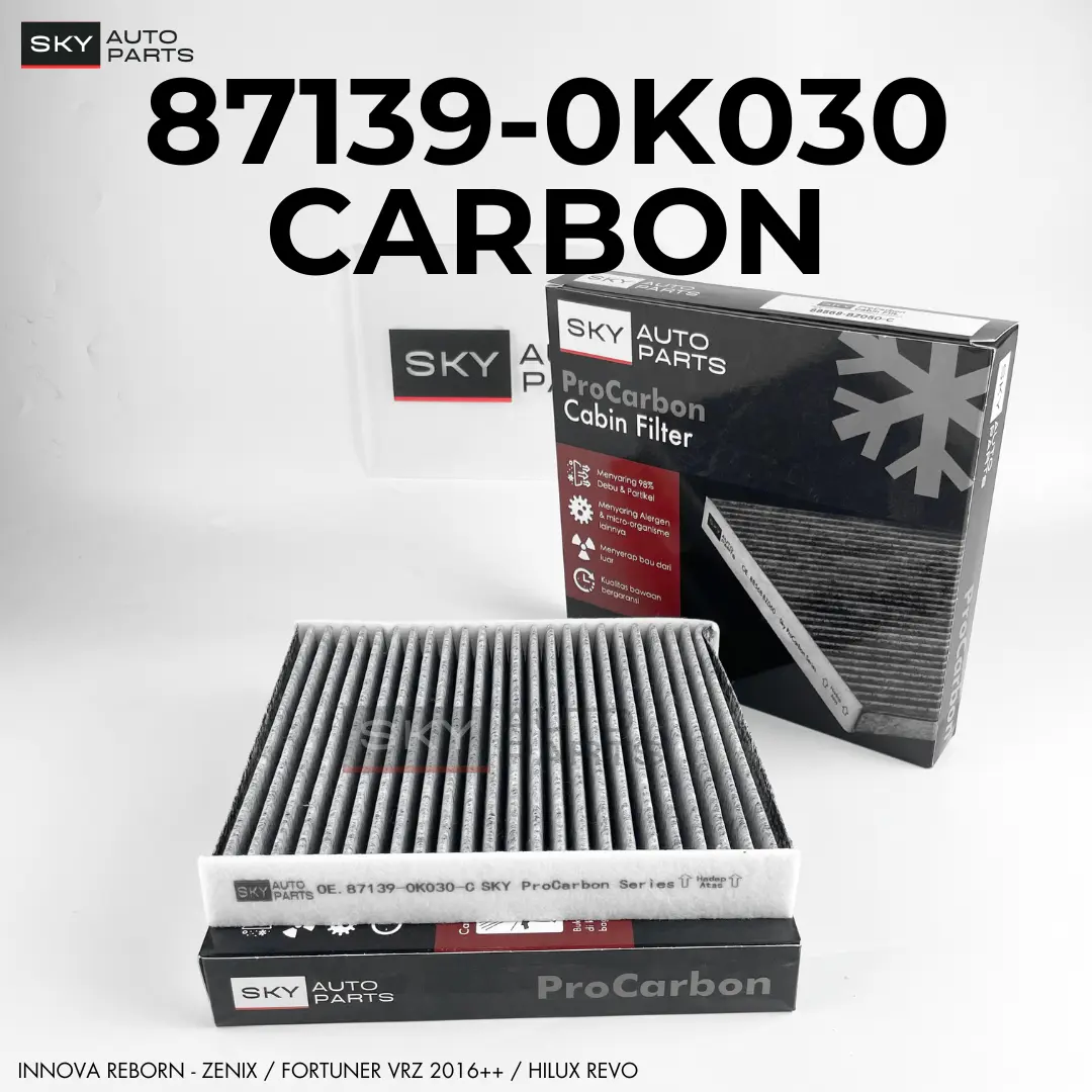 Sky Filter Ac Cabin Carbon Innova Reborn Fortuner VRZ Hilux Revo New Camry (87139-0K030C)