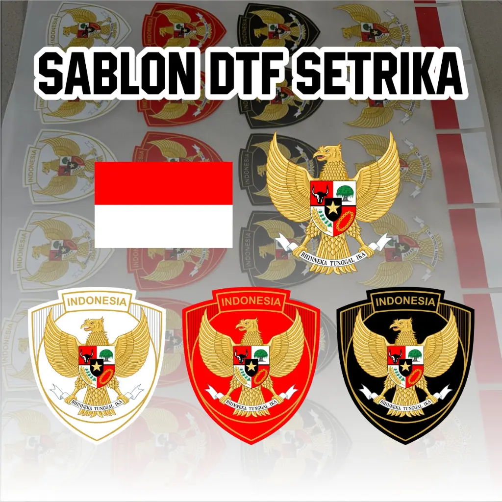 Sablon Setrika Logo Garuda Pancasila Bendera Merah Putih Logo Garuda Timnas Murah Berkualitas