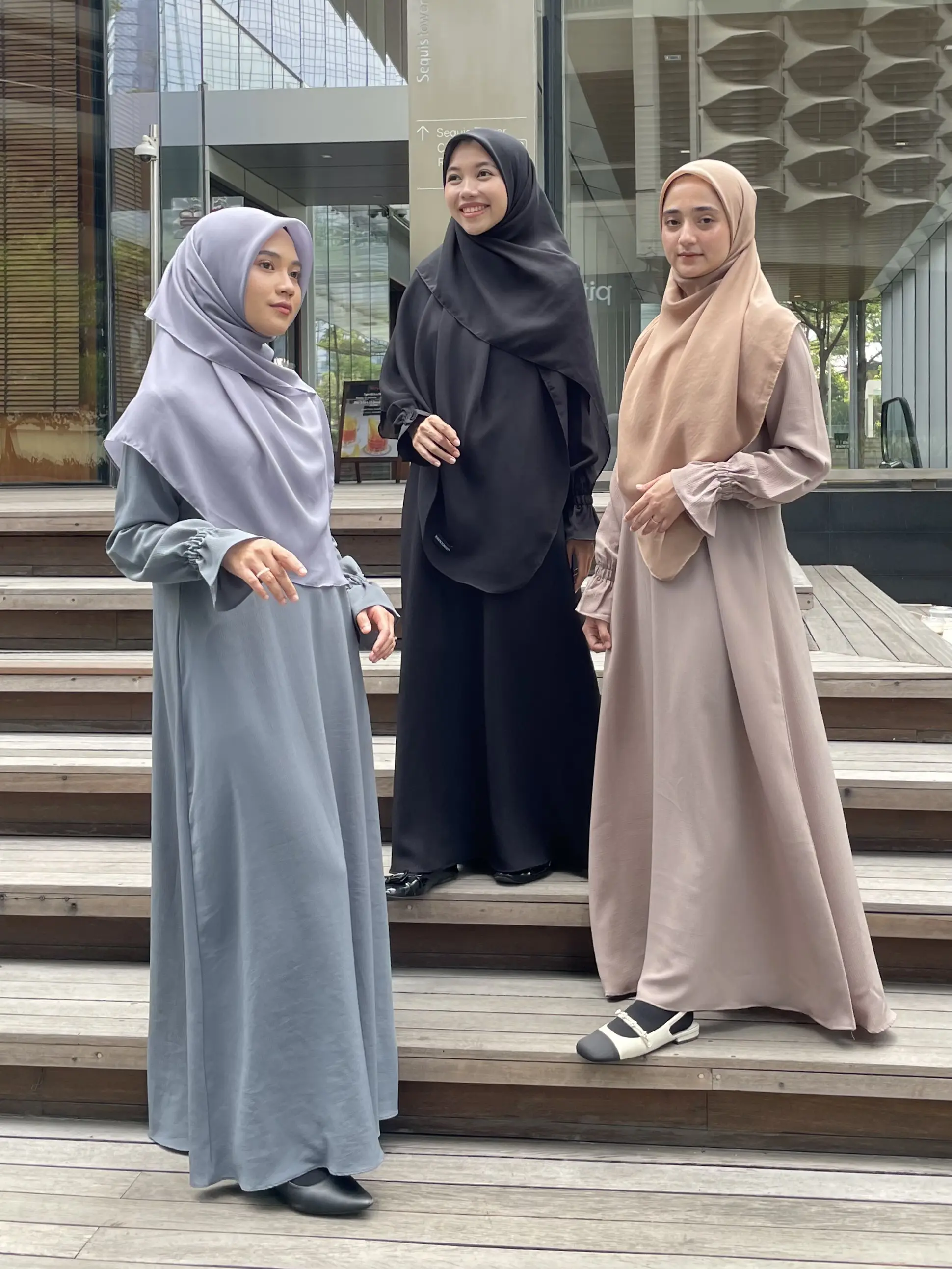 HAWACORNER - HAIFA DRESS ROYAL CRINKLE BLACK STONE CAPPUCINO Motif Muslim Nyaman Panjang