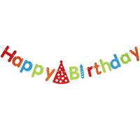 Gambar A 1 Set Banner Happy Birthday Motif Topi Flag Bendara Ulang Tahun Bunting HBD Dekorasi Backdrop - Gold dari DEPARCEL RIBBON Kota Malang 4 Tokopedia
