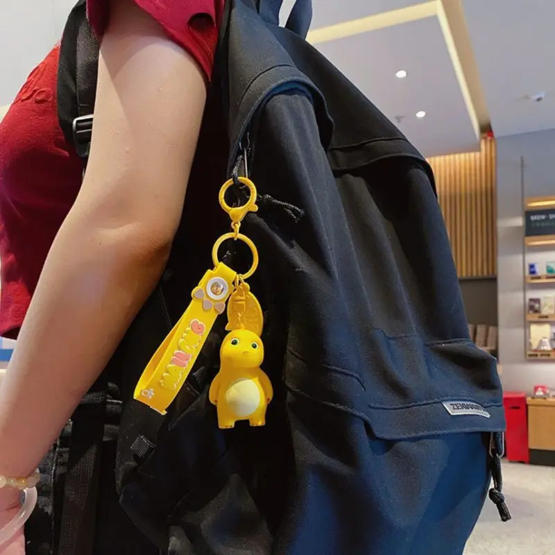 [littlecrab] Gantungan Kunci Nailong Dino Kuning Karakter Emoticon Full Body Badan Gemoy Keychain 7