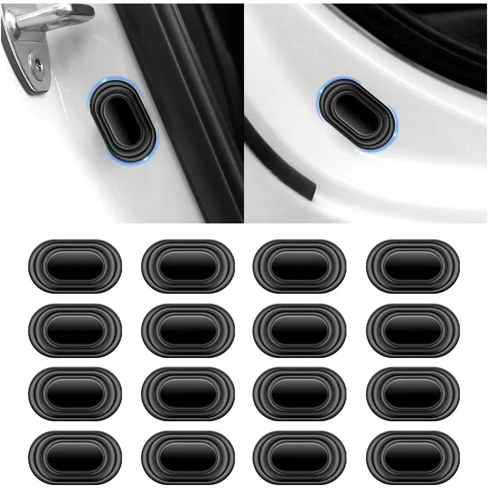 Giảm xóc cửa ô tô, Bộ 16 chiếc, Nâng cấp, Nút chặn va đập cửa ô tô silicon dày, Tự dính, Thông dụng, Bảo vệ cửa ô tô cách âm, Thích hợp cho cửa ô tô, Chống va đập, Mui xe, Mui xe Phụ Tùng