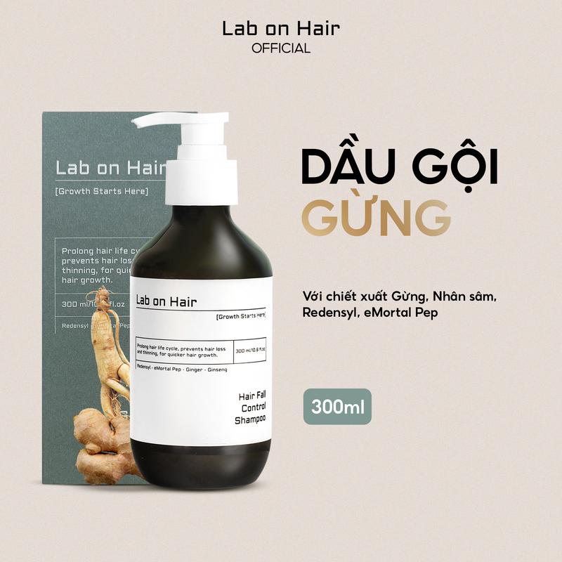 [Flashsale] Dầu gội gừng hỗ trợ sạch da đầu, cải thiện tình trạng dầu 300ml Lab On Hair Dưỡng Tóc