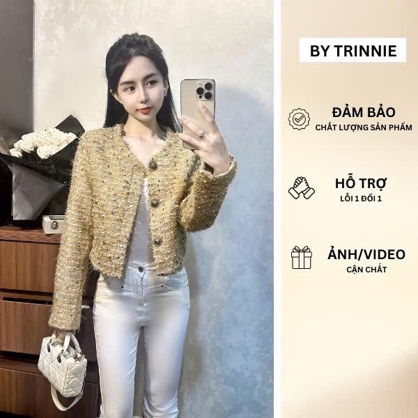 Áo khoác dạ sweet 3 cúc siêu sang BY TRINNIE