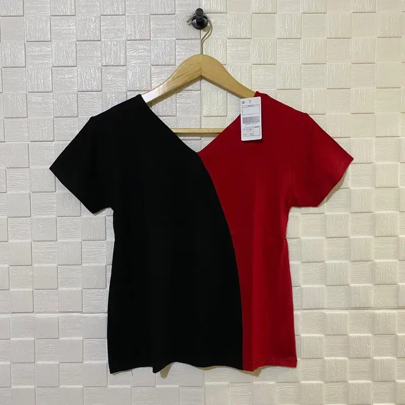 kaos atasan wanita kombinasi/baju cewek/pakaian perempuan/kaos wanita terbaru kekinian 3