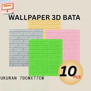 PROMO KHUSUS Wallpaper Dinding Stiker Dinding Ukuran 70x77cm 3D Foam Bata Classic Walpaper Stiker