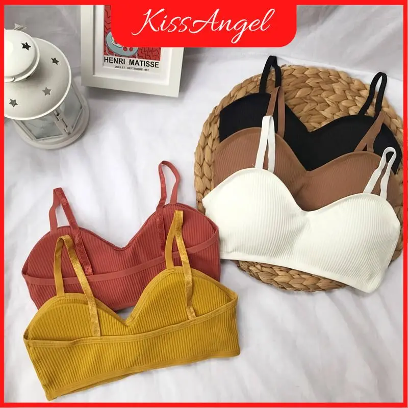 Bra Tank Top Pakaian Dalam Wanita Kekinian Fashion Style Sport Yoga Bra Tanpa Kawat