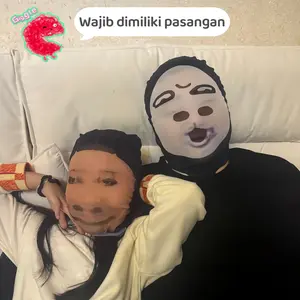 [Ready]Masker Motor Nailong Pelindung Sinar Matahari Topeng Lucu Wajah Nyata-Headwear Lucuuntuk Naik Motor Couple Mask Bisa Melihat Ke Luar Mainan/Topeng waja/Topeng 3d