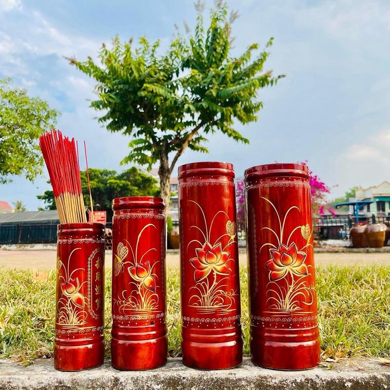 Ống đựng nhang, đựng hương,ống nhang gỗ tràm tự nhiên nhiều mẫu đủ kích thước Decor
