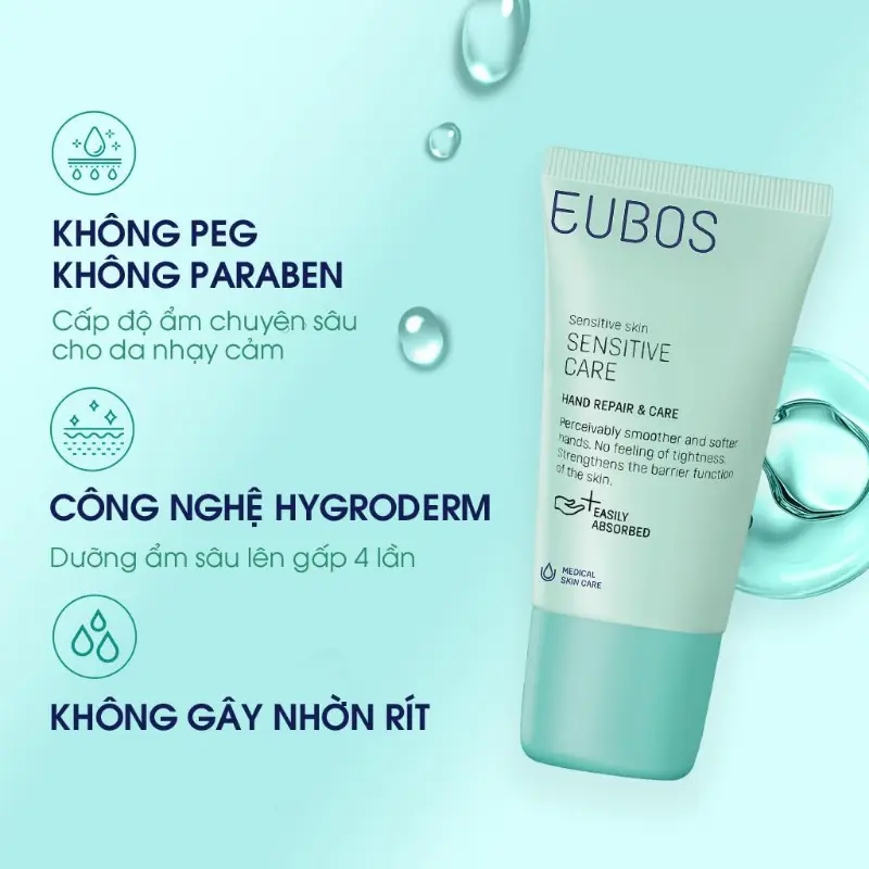 Kem Dưỡng Da Tay EUBOS Giúp Mềm Mịn, Dưỡng Ẩm Chuyên Sâu 24h An Toàn Cho Da Nhạy Cảm Làm Đẹp Da Nữ 4