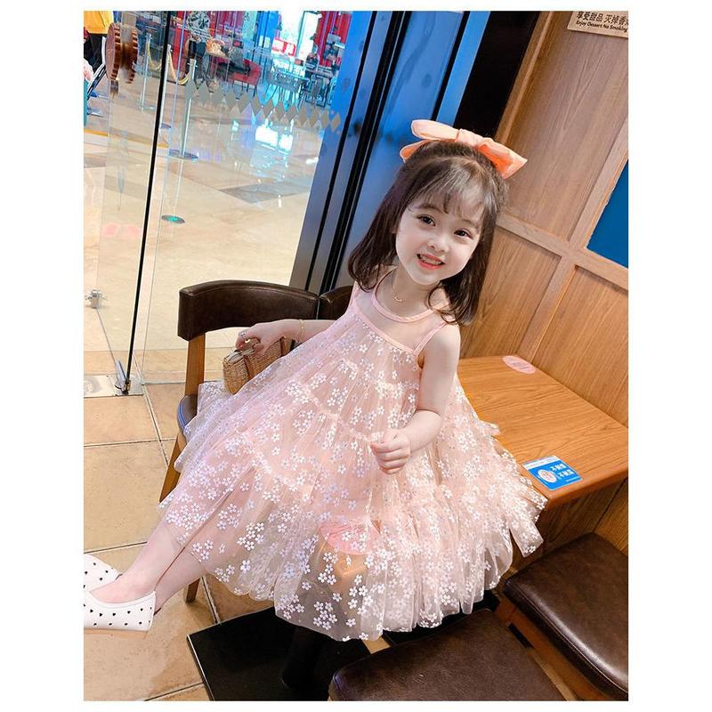 Girls' Dress Summer Dress 2024 New Korean Style Western Style Children Toddler Summer Baby Princess Dress Vest Dress 5