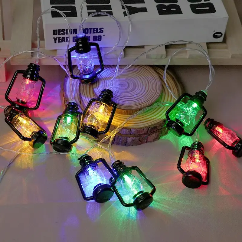 Vintage LED Light String, AA Batteries Required LED Light String, Decorative Light for Indoor & Outdoor, Home Decor 2