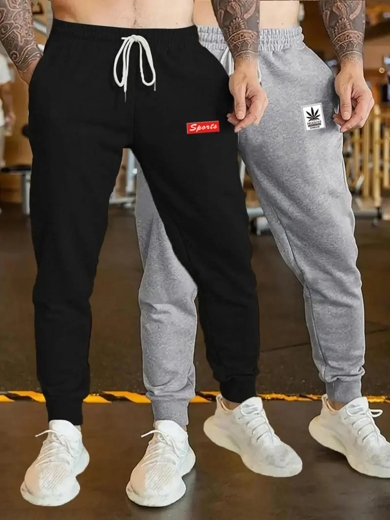 Men's Solid Drawstring Waist Sweatpants, Casual Regular Fit Pocket Jogger Pants for Spring & Fall, Fashion Men's Bottoms for Daily Wear