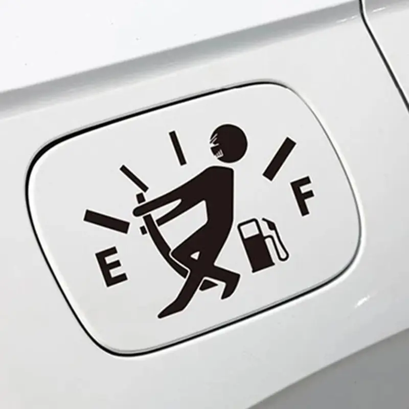 Creative Funny Figure Car Fuel Tank Cover Sticker, Decorative Car Reflective Sticker, Car Exterior Accessories For Car Decoration 5