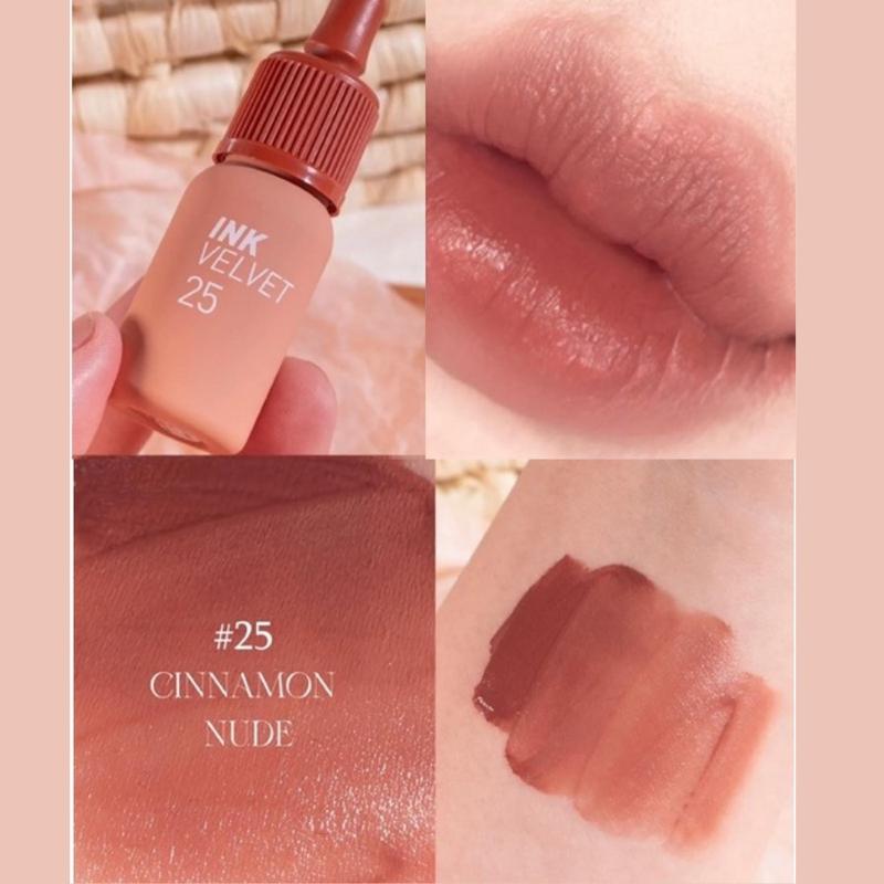 Son Ink 25 Cam Nâu Đất , Son lì Peripera Ink Velvet Mịn Như Nhung