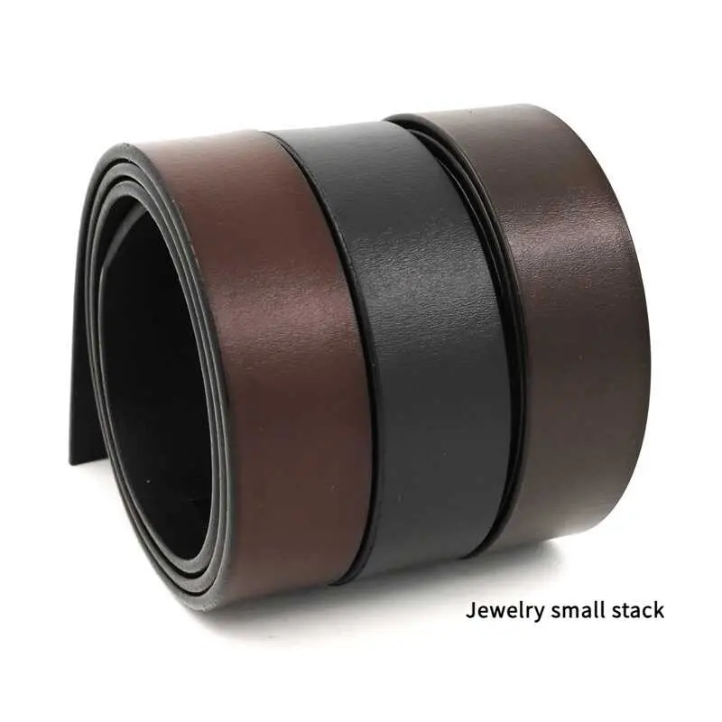 Men's Cow No 3.5cm Wide Real Genuine Leather Belt Without Automatic Buckle Strap Designer Belts Men High Quality