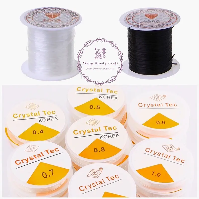 Senar Elastis 0.5/0.6/0.7/0.8/1.0mm Per Roll - Benang / Benang Karet / Benang Melar / Tali Senar 0