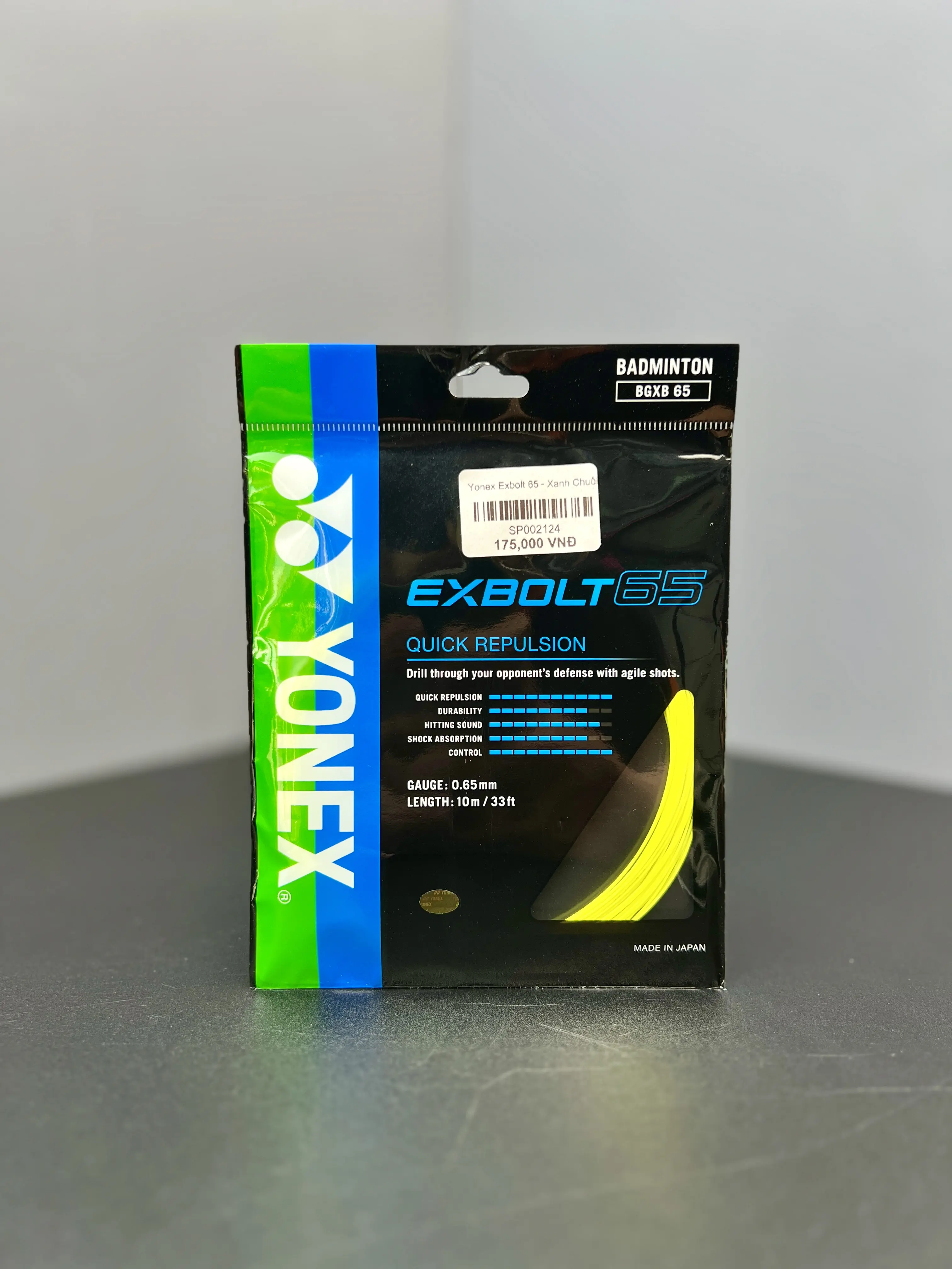 Dây Cước Căng Vợt Cầu Lông Yonex BG Exbolt 65 - Lực Đẩy Mạnh, Âm Thanh Đã Tai
