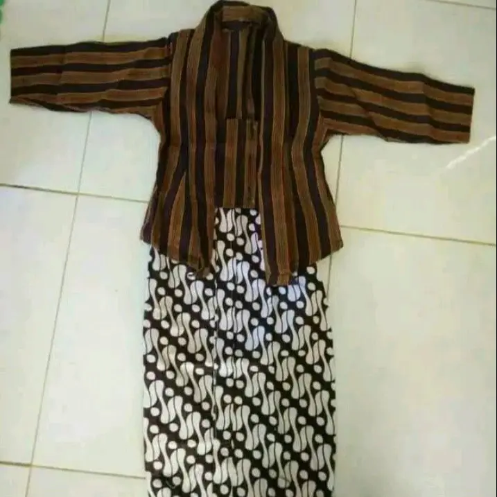 Setelan Kebaya Lurik Anak Perempuan / Stelan Surjan Lurik Anak Perempuan / Pakaian Adat Jawa Fashion 0