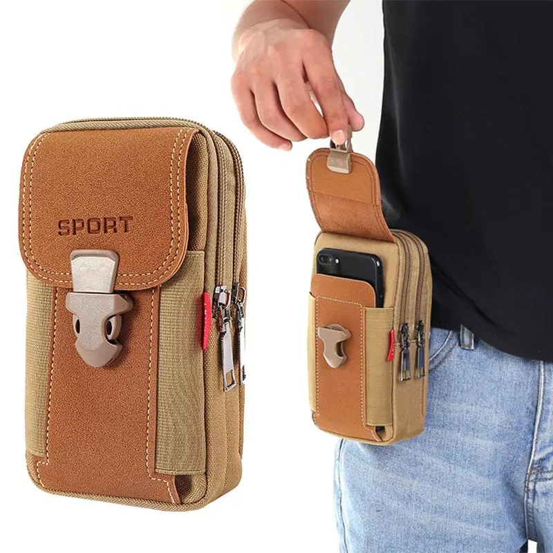 Mobile Phone Case Multi-Function Belt, For Men, Large Smartphone Bag, Waist Bag, Mobile Phone Case Tool Holder, Men'S Waist Bag, Mobile Phone Waist Bag, Mobile Phone Case Hold