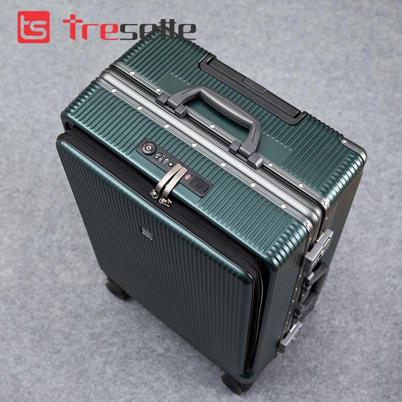 Product Introduction of [SIZE 20+24+26INCH] Vali cao cấp Tresette TSL-2029 Có Ngăn Đựng Latop Vân Dọc Sang Trọng Cổng Sạc USB 27