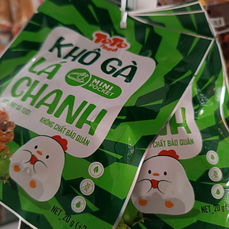 Combo 10 bịch khô gà lá chanh mini totofood 20 g 3