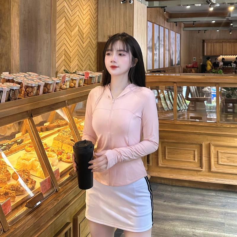 Rất Mỏng - Mát Lạnh. (36-65kg) Áo Khoác Thể Thao Mẫu Mới Ôm Body, Tôn Dáng [TT21-Mát Lạnh]. Áo Khoác Thể Thao Nữ Tập Gym, Yoga. Mỏng, Nhẹ, Mát Top Thun