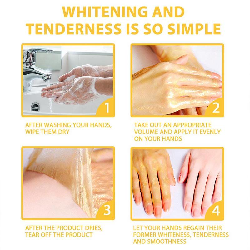 24K Honey Hand Care Masks Exfoliating Calluses Soothe Moisturizing Hand Mask 7