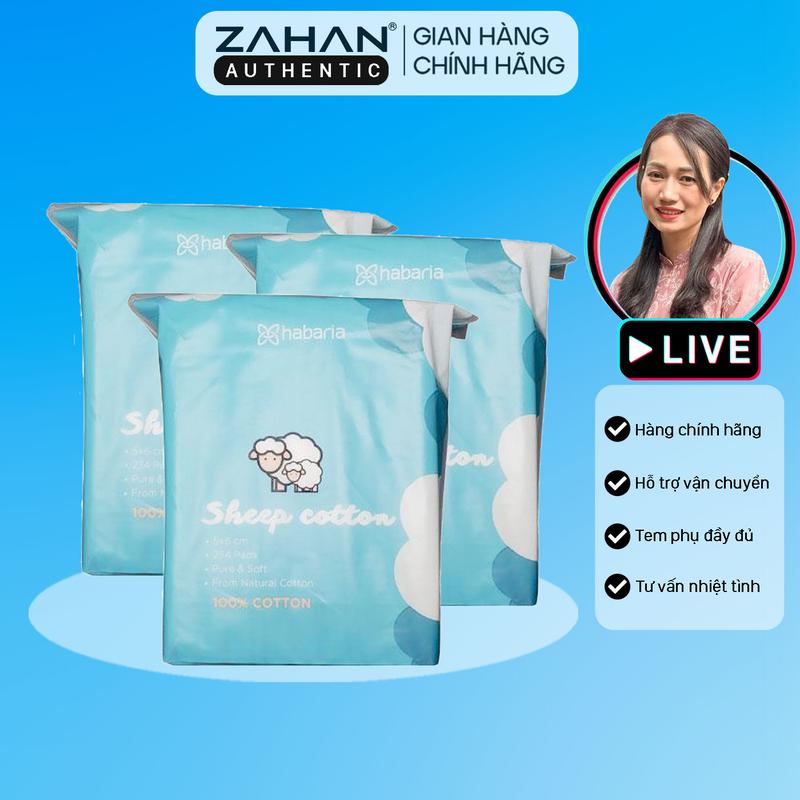 Bông tẩy trang Sheep cotton Habaria 5x6 cm 234 miếng