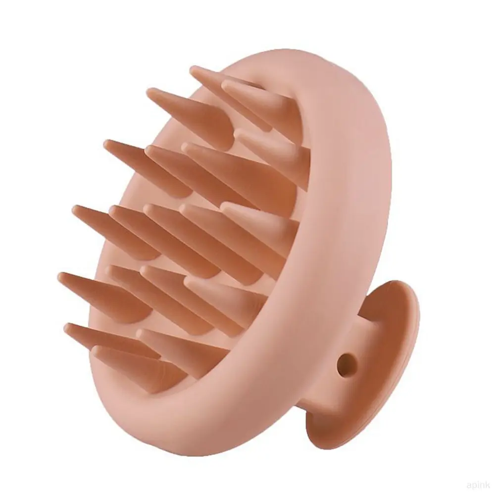 Silicone Comb Shampoo Brush Massage Scalp Scrub Relieve Stress Hair Washing Comb Accessory Round Tool