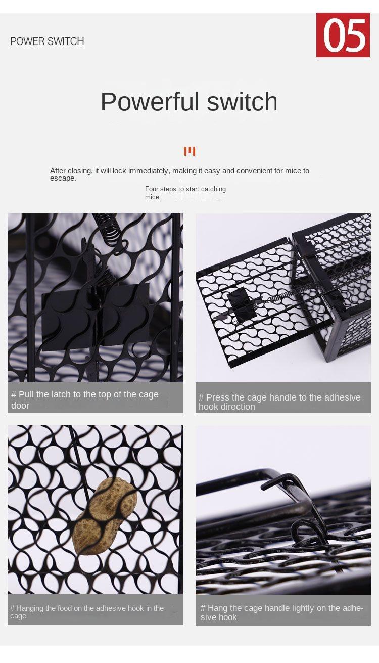 Product Introduction of Mouse Cage Mousetrap Mouse Cage To Catch Mice Fully Automatic Mouse Killer Household Mousetrap Sticky Horse 9