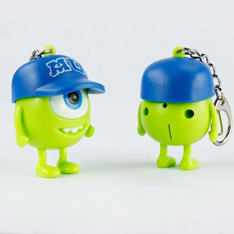 [Versi audio]LED I love you Mike Gantungan Kunci Key Chain Lucu glitter kunci mobil   ​​​​Mainan Disney Monster Inc Lampu Led Bersuara Berbunyi  / Monster Inc Mike James/MichaelWazowski 8