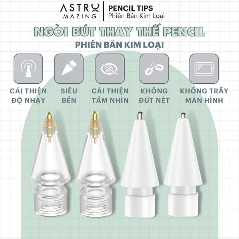 Đầu ngòi bút thay thế kim loại cao cấp AstroMazing cho A_pple Pencil 1-2/ Stylus Bút Cảm Ứng Phụ Kiện