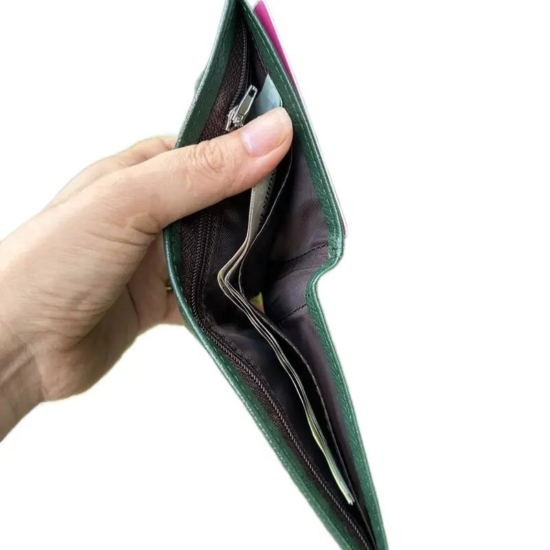 Ví da bò Epsom cao cấp cho nam mini kích thước 8,5x11 - Hình Chữ Nhật, Wallet Nhiều Ngăn 2