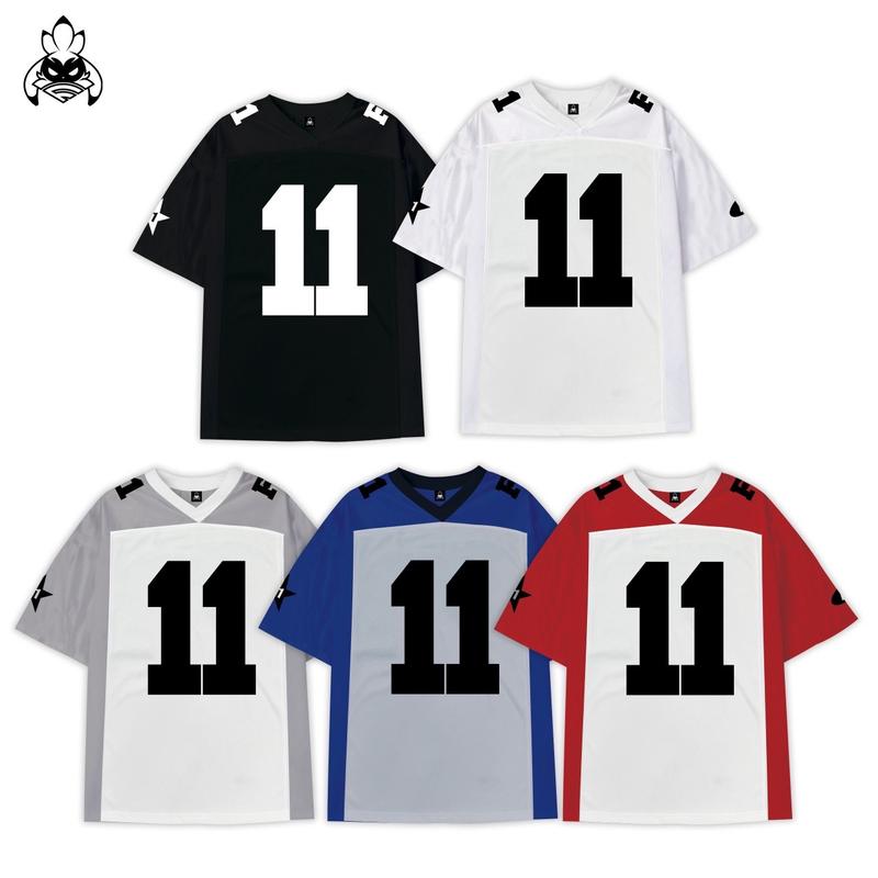FAFIC STUDIO Áo Thun thể thao fafic hình thêu dắp da 11 nam nữ Unisex áo jersey number 11