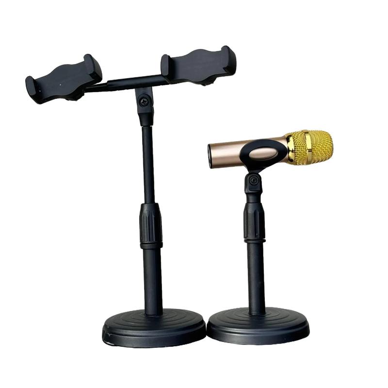 Bộ 3 món tiện lợi kèm Kẹp Mic Kẹp Điện Thoại Đôi và Micro Karaoke thu âm mini C11 nâng cấp kèm dây đầy đủ như hình dùng để hát livestream thu âm Kem máy thu
