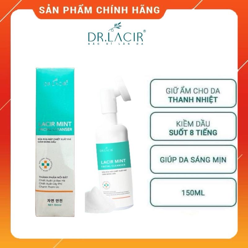 Sữa rửa mặt bạc hà kiềm dầu Dr.Lacir 150ml chuyên dành cho da dầu mẫu mới hàng chính hãng Skincare Nữ