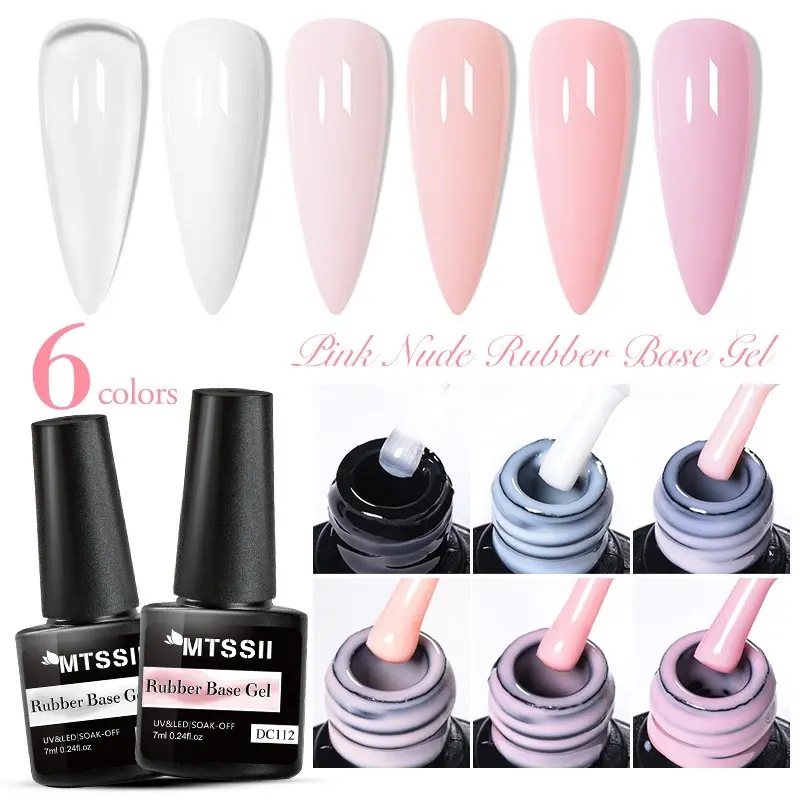 Sơn Gel Đế Cao Su Màu Hồng Nude, MTSSII, Gel Nghệ Thuật Làm Móng Bán Vĩnh Viễn UV, Rửa Đất, Gel Làm Móng, 7ml, Để Làm Móng