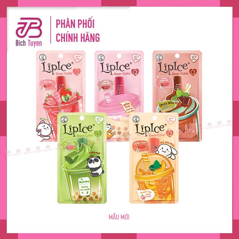 Son gió lipice sheer Color dưỡng môi có màu chính hãng Son Dưỡng Môi Mềm Mại LipIce Sheer Color Q 2.4g BT Cosmetic